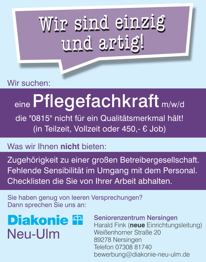 Stellenausschreibungen – Diakonie Neu-Ulm